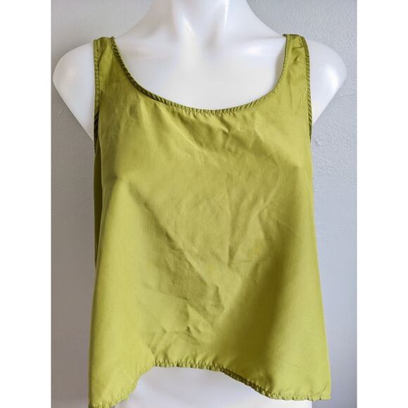 KBF Womens Size Small Top Blouse Olive Green Scoop Neck Sleeveless - Picture 7 of 13